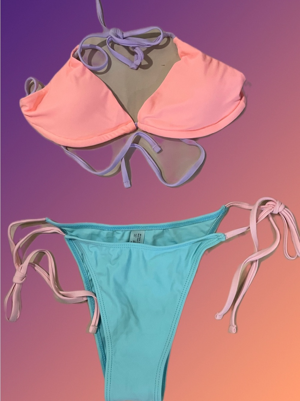 SHEIN Pastel Pink Swimwear Top